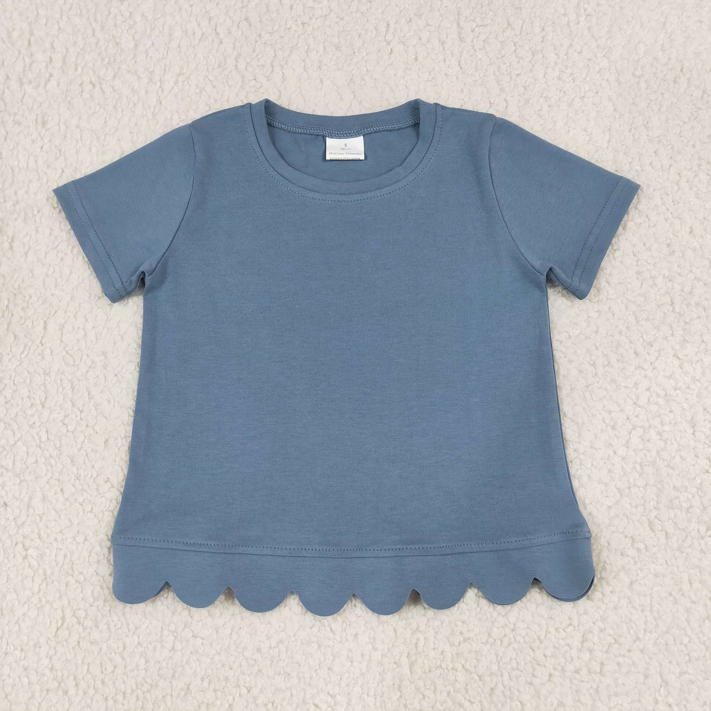 RTS GT1769 toddler girl clothes solid color girl summer top cotton clothes