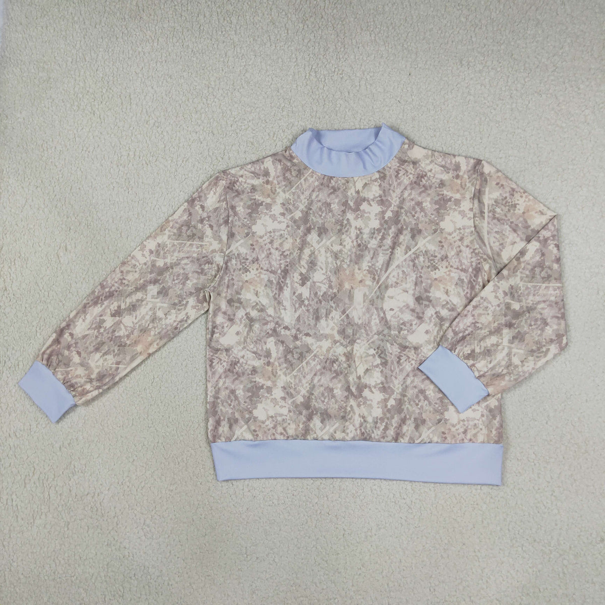GT1882 Fashion Camo Leaves Middle Neckline Women Yoga Adult's Shirt Pullover