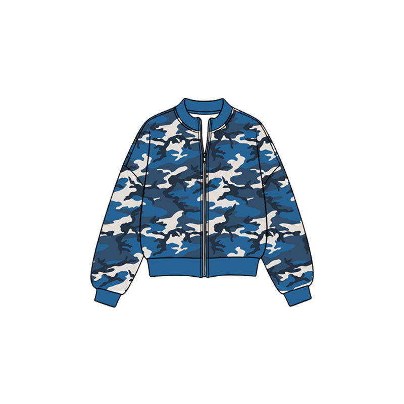 MOQ 5pcs GT1886 pre-order  toddler girl clothes camo print girl fall winter yoga top sports jacket
