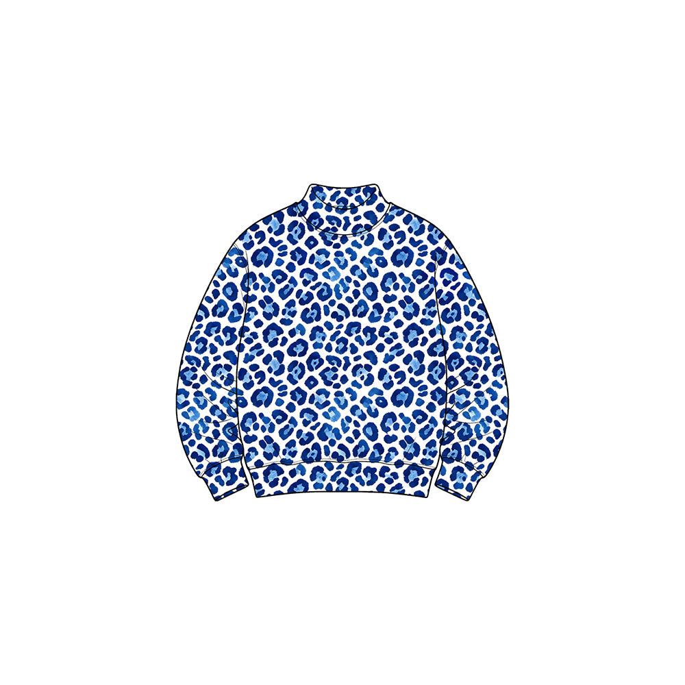 Preorder MOQ 5 pcs Each Style Fashion Leopard Print Middle Neckline Kids Girls Long Sleeves Shirt Yoga Top 202609