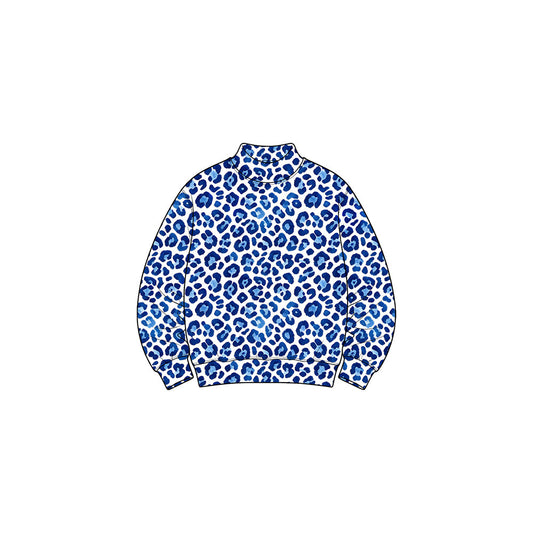 Preorder MOQ 5 pcs Each Style Fashion Leopard Print Middle Neckline Kids Girls Long Sleeves Shirt Yoga Top 202609