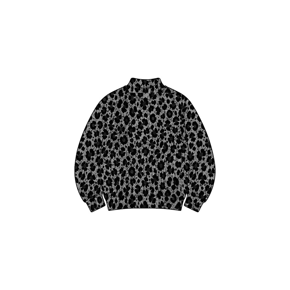 Preorder MOQ 5 pcs Each Style Fashion Leopard Print Middle Neckline Kids Girls Long Sleeves Shirt Yoga Top 202609