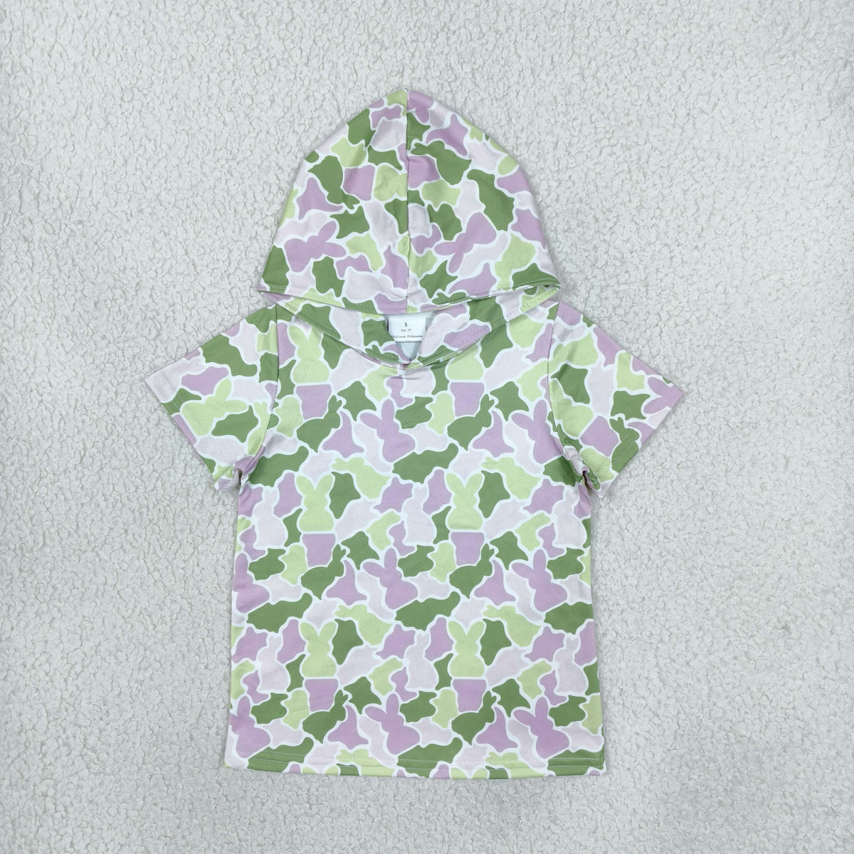 GT1918 Easter Bunny Camo Hoodies Pullover Girls Shirt Top