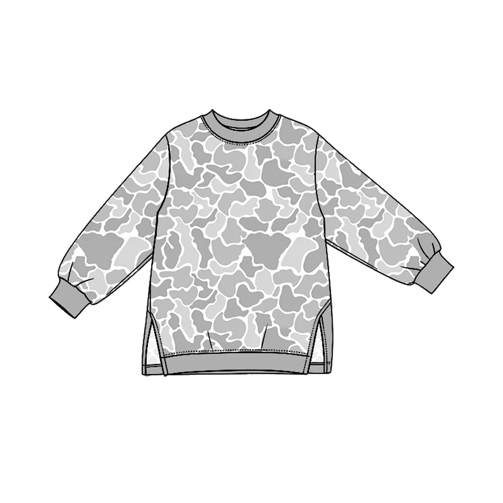 Preorder MOQ 5 pcs GLP3994 Hunting Camo Gray Yoga Girls Set