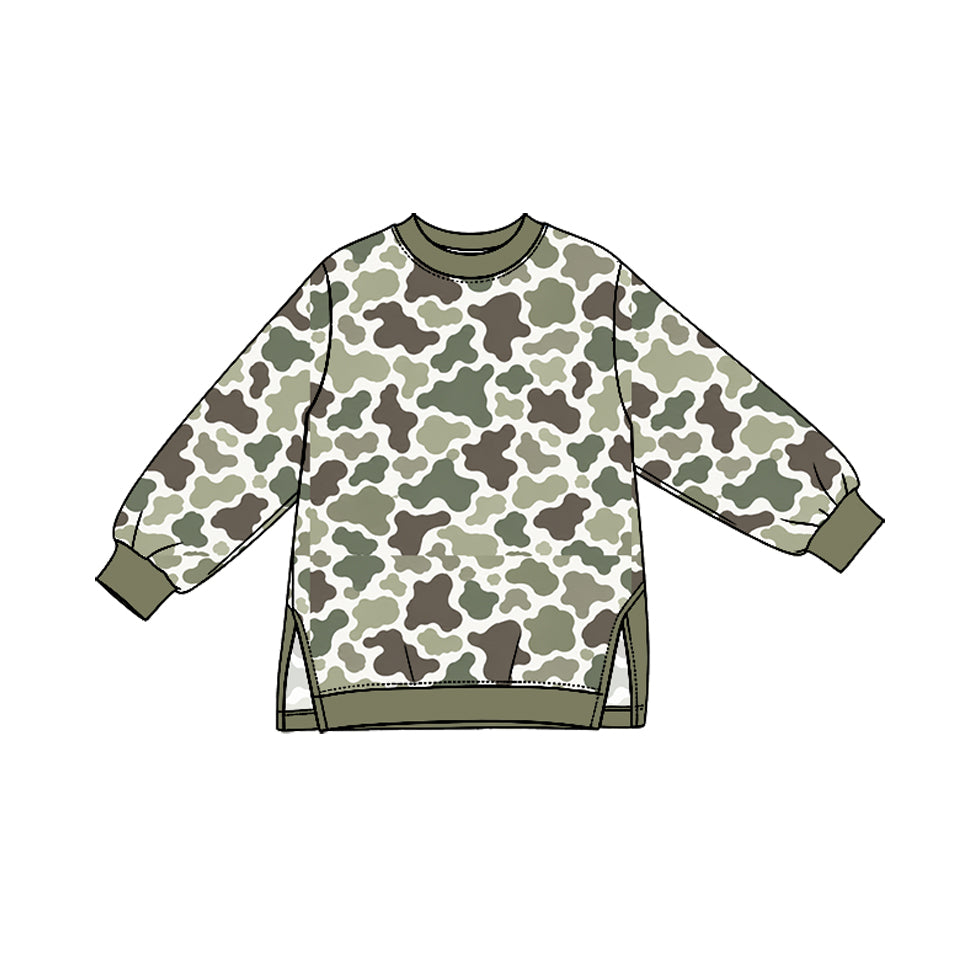 Preorder MOQ 5 pcs GLP3997 Hunting Camo Green Yoga Girls Set