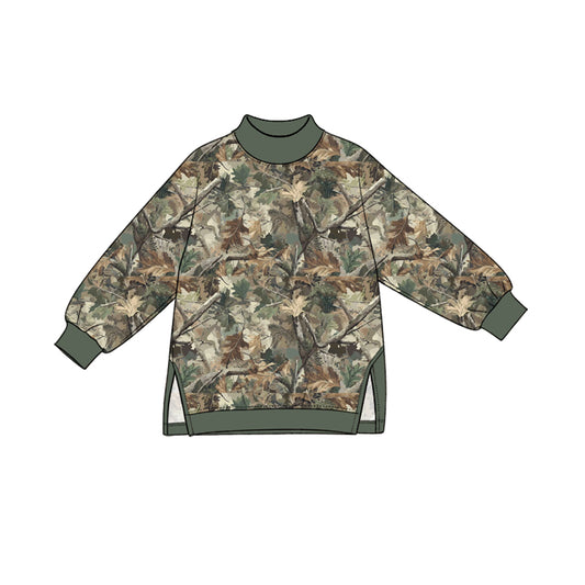 Preorder MOQ 5 pcs GLP3998 Hunting Leaves Camo Green Yoga Girls Set