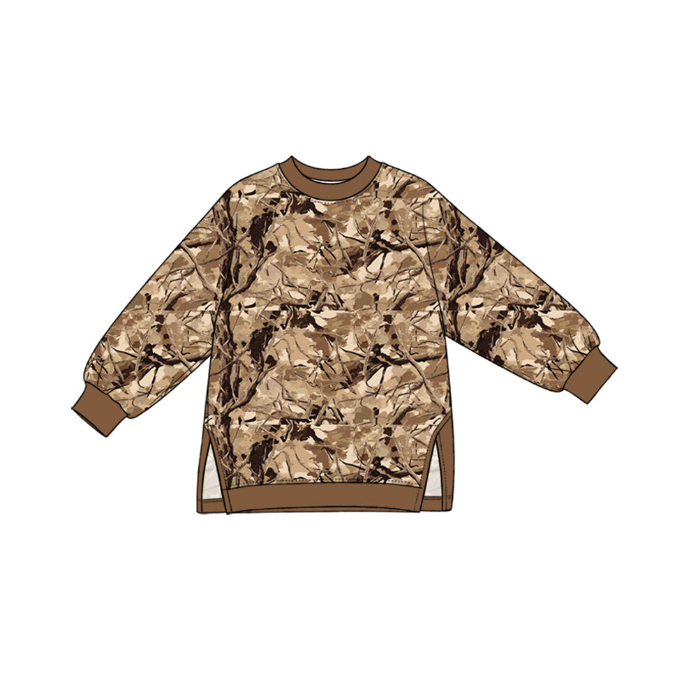 Preorder MOQ 5 pcs GLP4000 Hunting Leaves Brown Yoga Girls Set