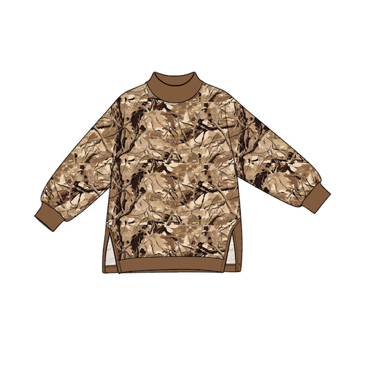 Preorder MOQ 5 pcs GLP4000 Hunting Leaves Brown Yoga Girls Set