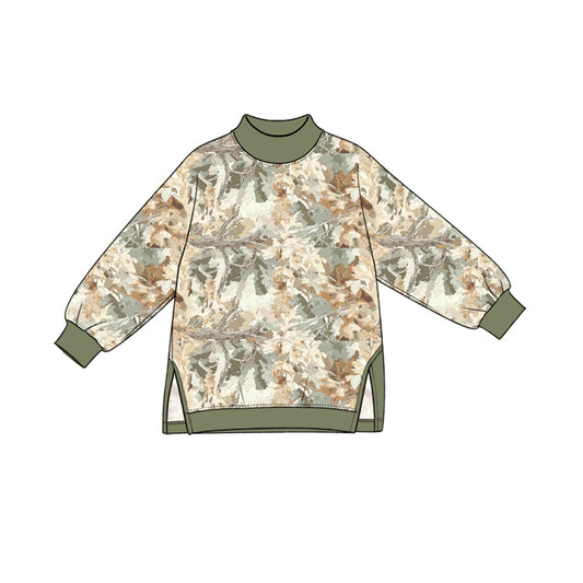 Preorder MOQ 5 pcs GLP4001 Hunting Leaves Gray Green Yoga Girls Set