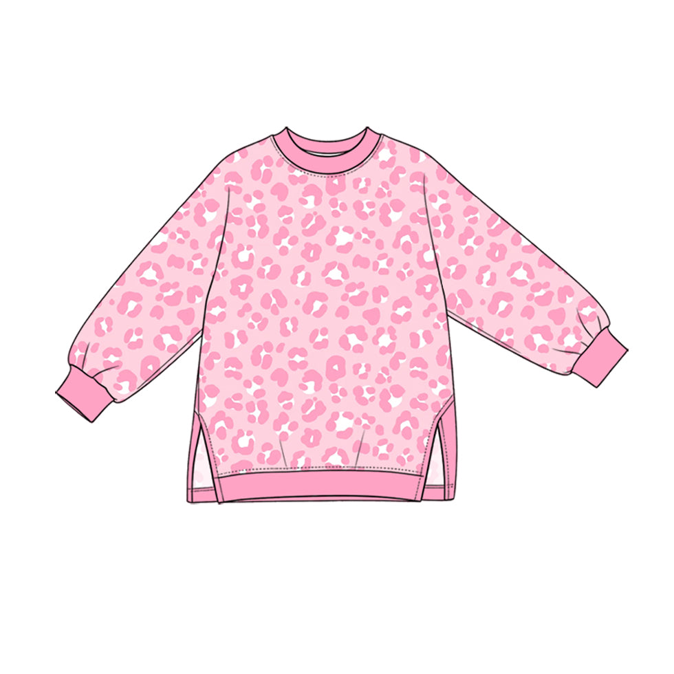 Preorder MOQ 5 pcs GLP4007 Pink Leopard Yoga Girls Set