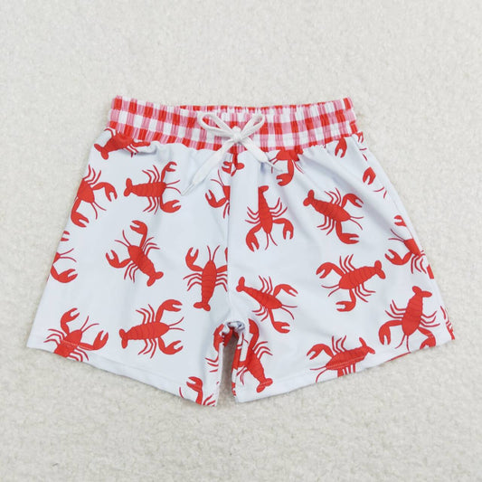 S0202 Red Crayfish Boys Bathing Suits Swimsuits Swimming Trunks