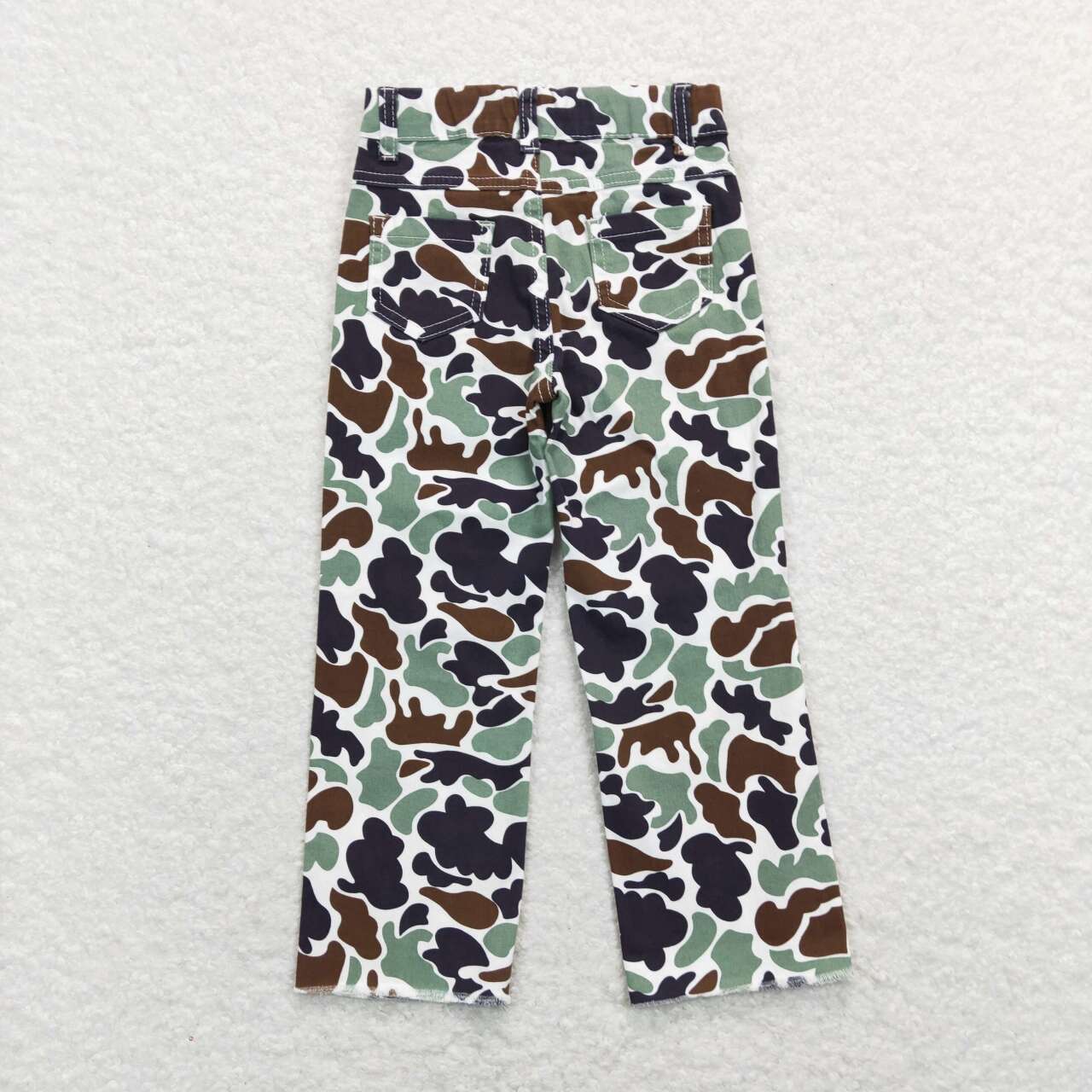 P0413 Green leopard Girls Denim Jeans