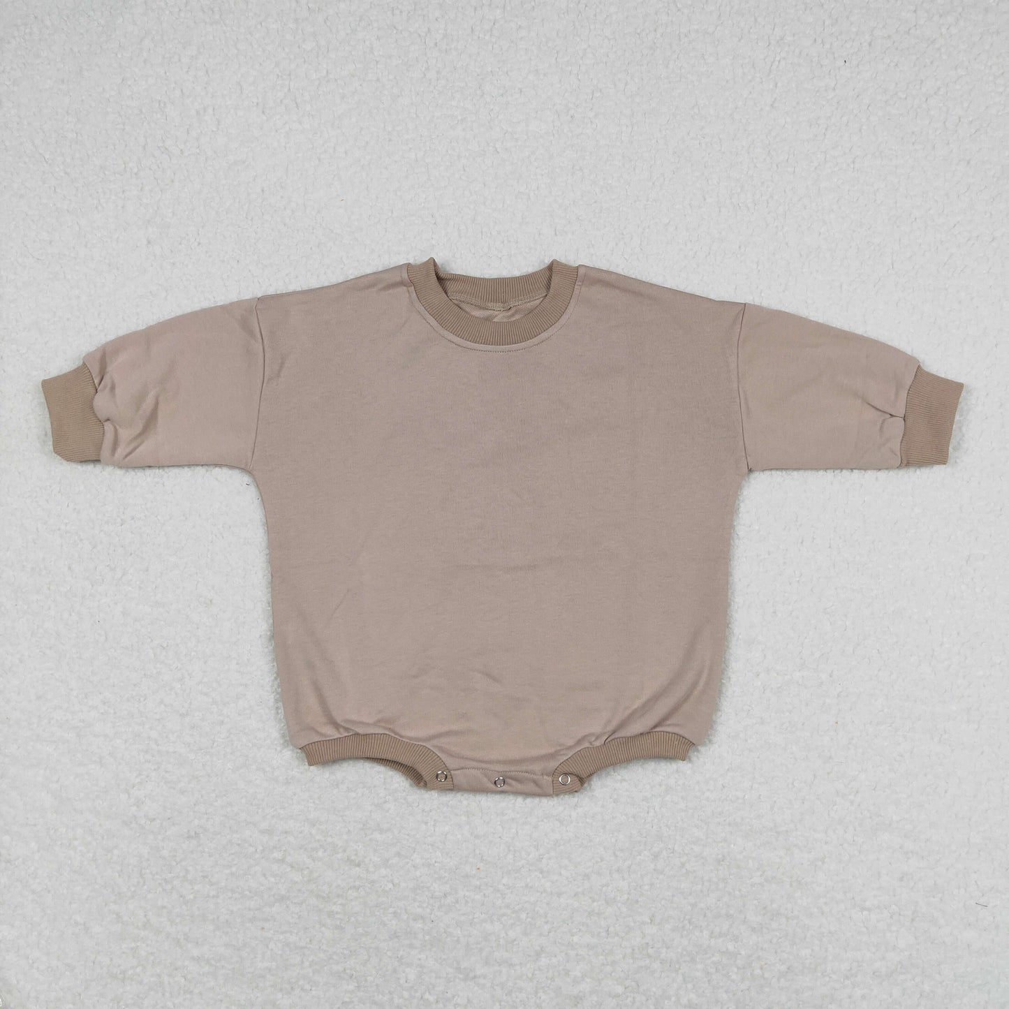 LR0931 pure light brown long sleeve romper high quality baby boy romper 20240401 RTS