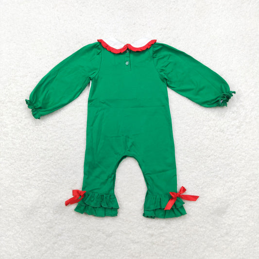 LR1119 Christmas tree doll collar green long-sleeved onesie