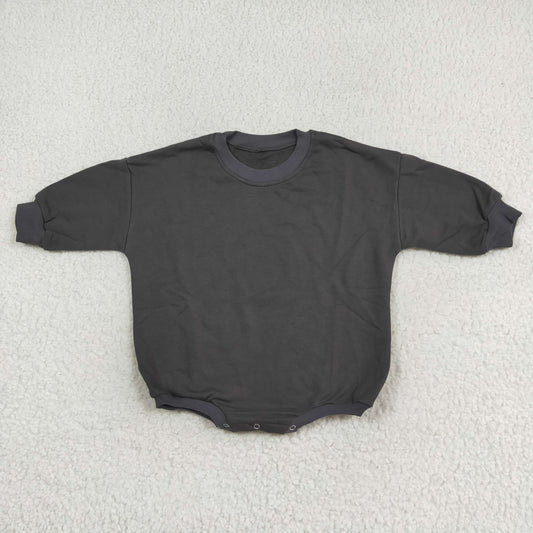 LR1227 Autumn and winter dark grey hoodie long sleeve romper high quality baby rompers