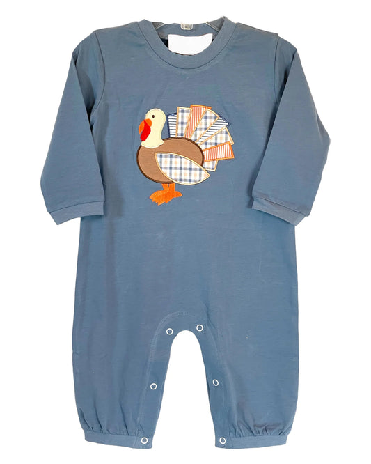 Preorder LR1505 Turkey haze blue long-sleeved onesie