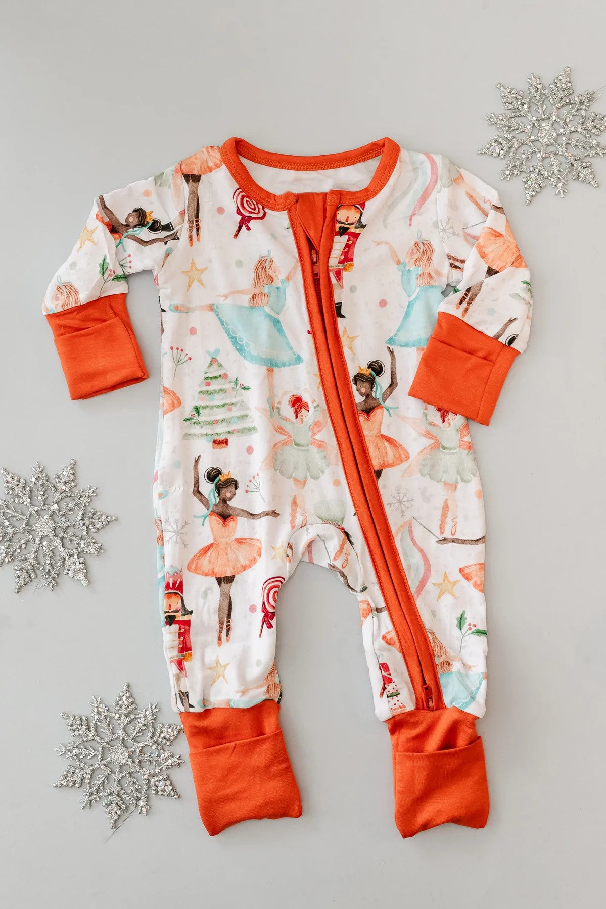 Preorder LR1728 Christmas nutcracker zipper long-sleeved onesie