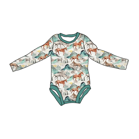 Preorder LR1867 Steed mountain long sleeve onesie