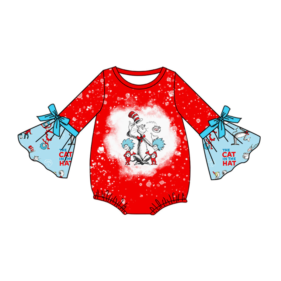 Preorder LR1892 dr seuss red long sleeve onesies High quality wholesale