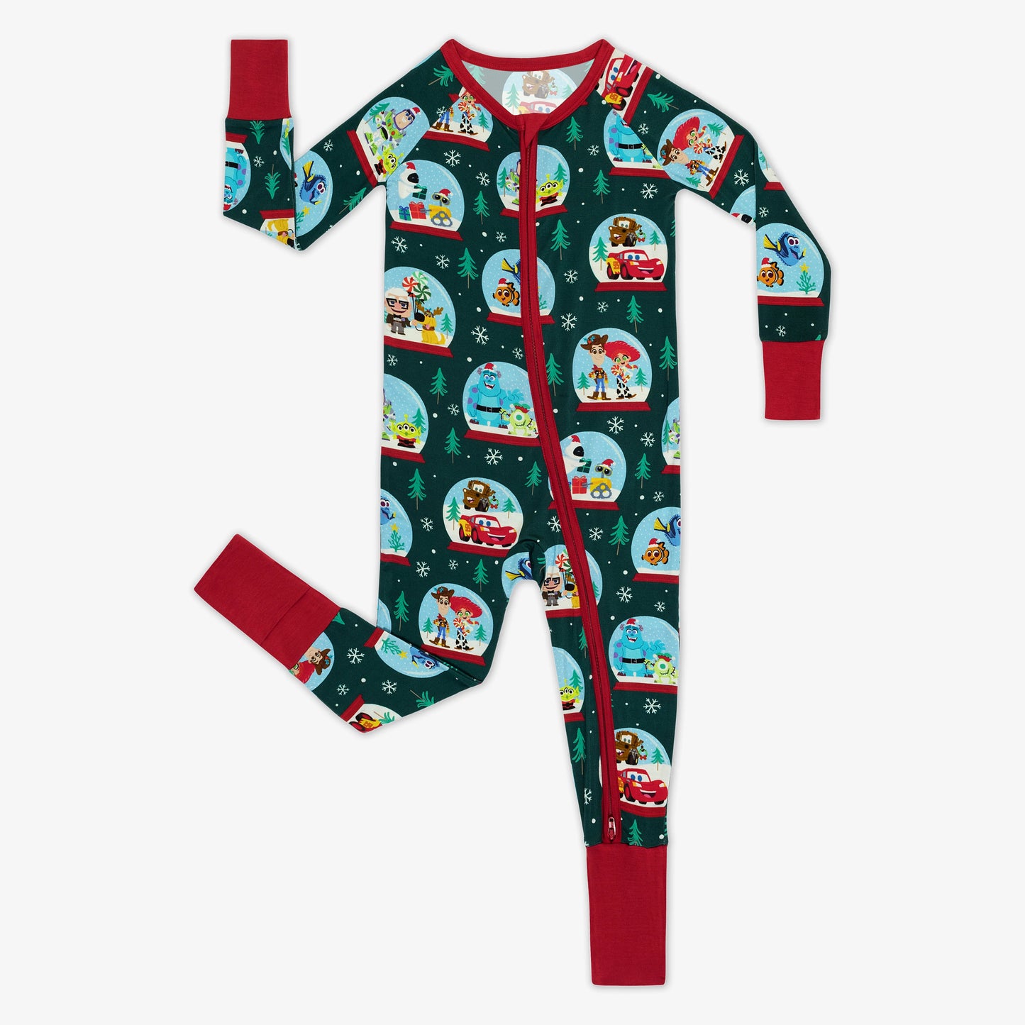 Preorder LR2051 Cartoon car Toy Story red and green zip-up long-sleeved onesie