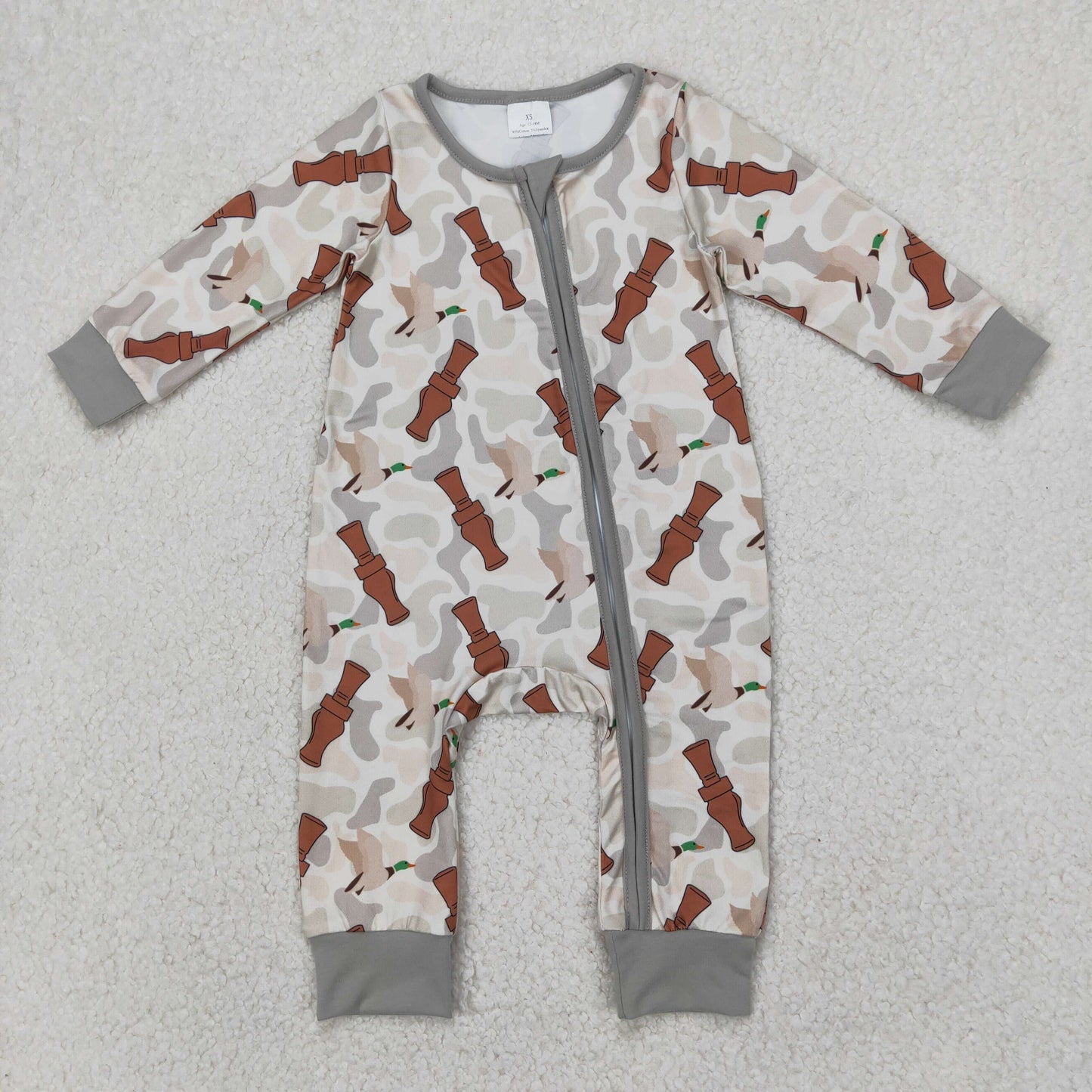 LR2063 Duck Bottle camouflage zip-up long-sleeved onesie 202503RTS