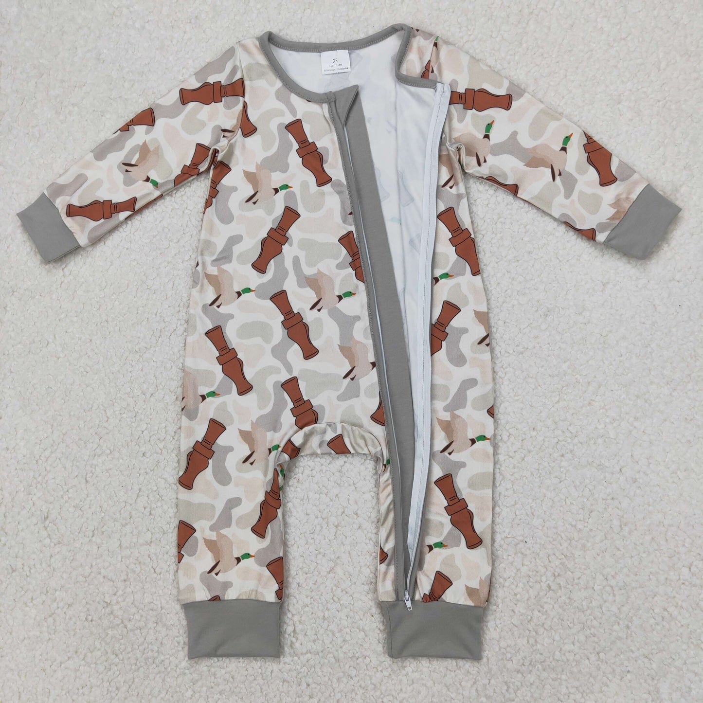 LR2063 Duck Bottle camouflage zip-up long-sleeved onesie 202503RTS