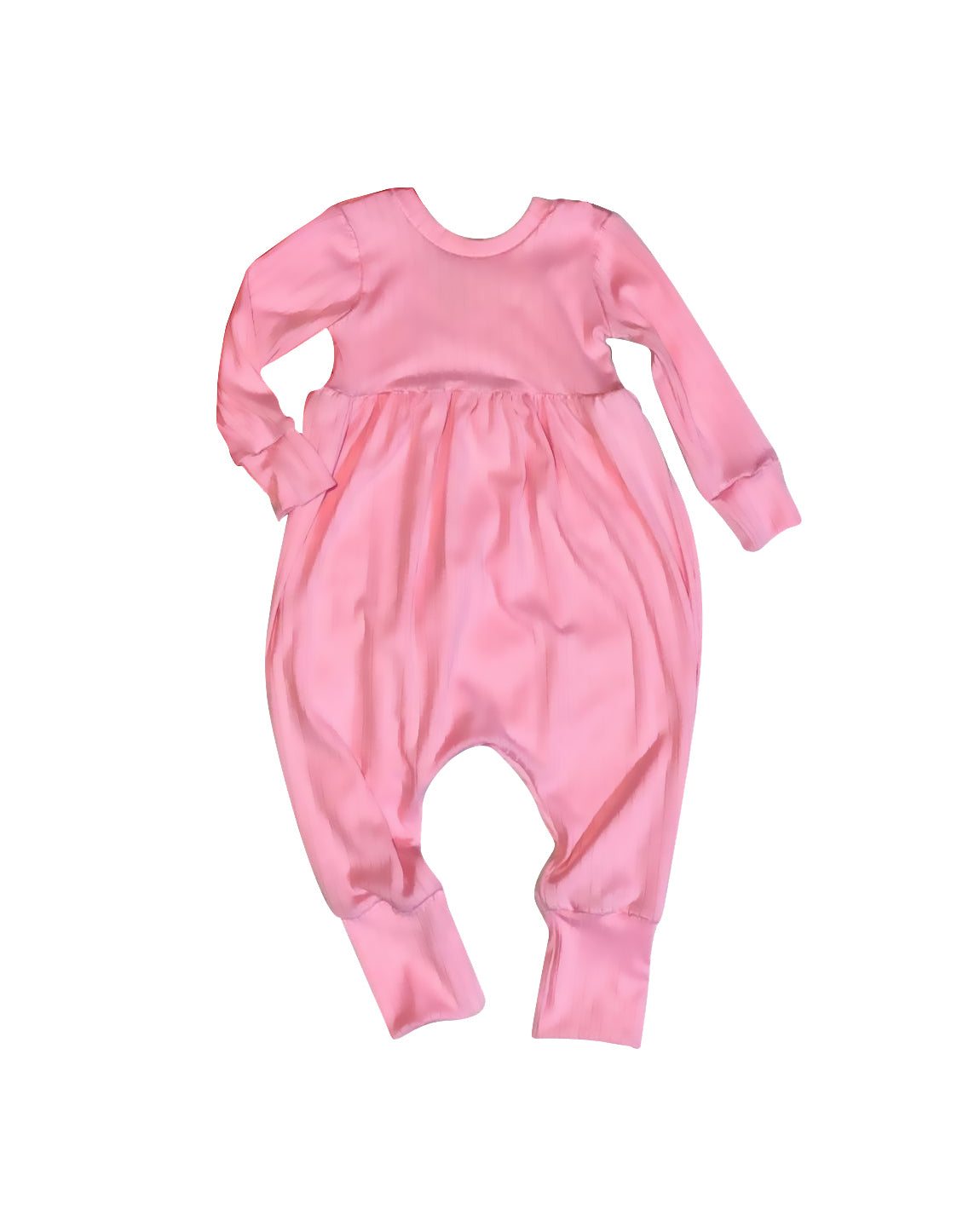 Preorder LR2086 Solid pink long-sleeved onesie