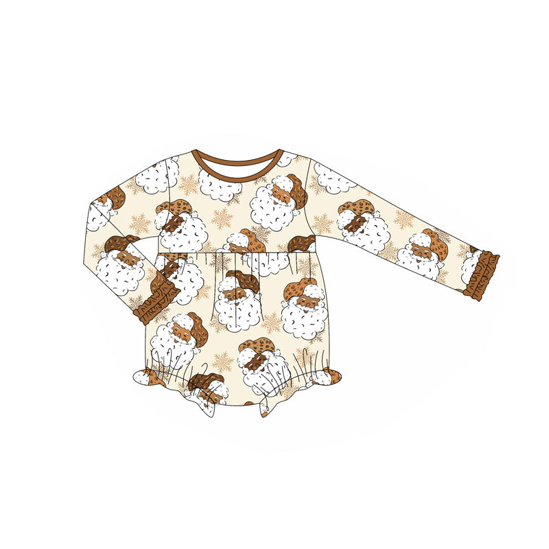 Preorder LR2299 Girls Boutique Christmas Cookie Long Sleeve Bubble Romper 202506