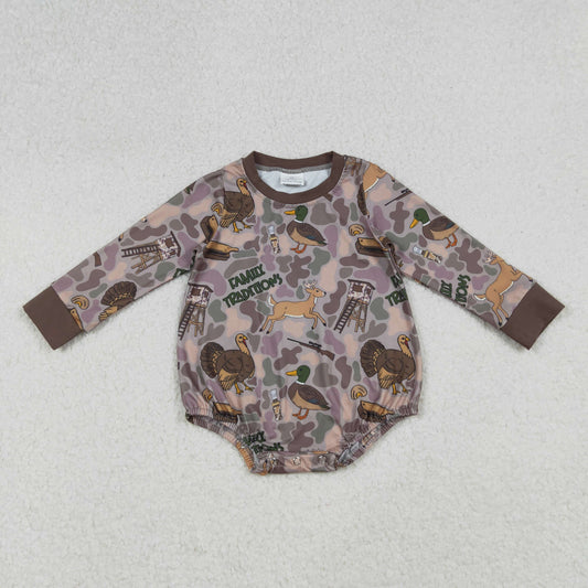 LR2440 Turkey Duck Hunting Clothes Long Sleeve Boys Bubble Romper 202509 RTS
