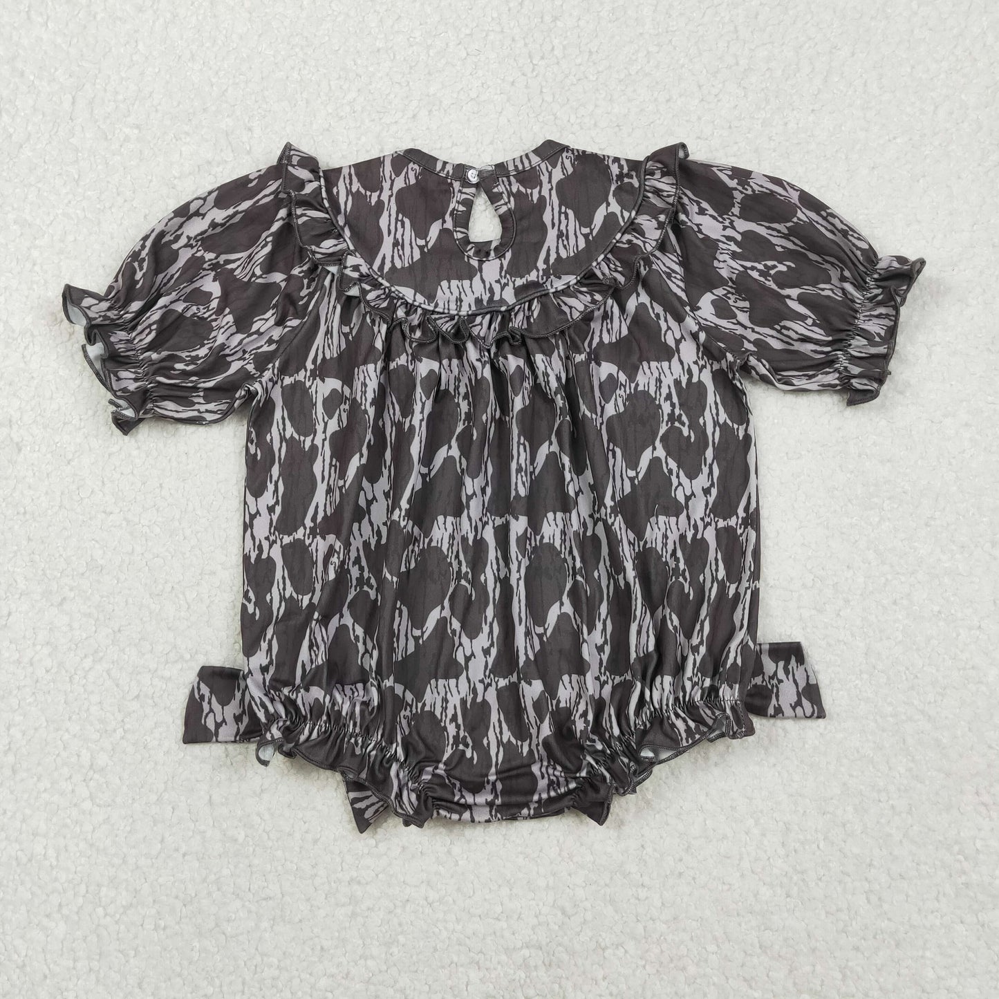 LR2727 Mama's Bestie Camouflage Ruffle Long Sleeve Girls Bubble Romper 202511 RTS