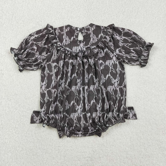 LR2727 Mama's Bestie Camouflage Ruffle Long Sleeve Girls Bubble Romper 202511 RTS