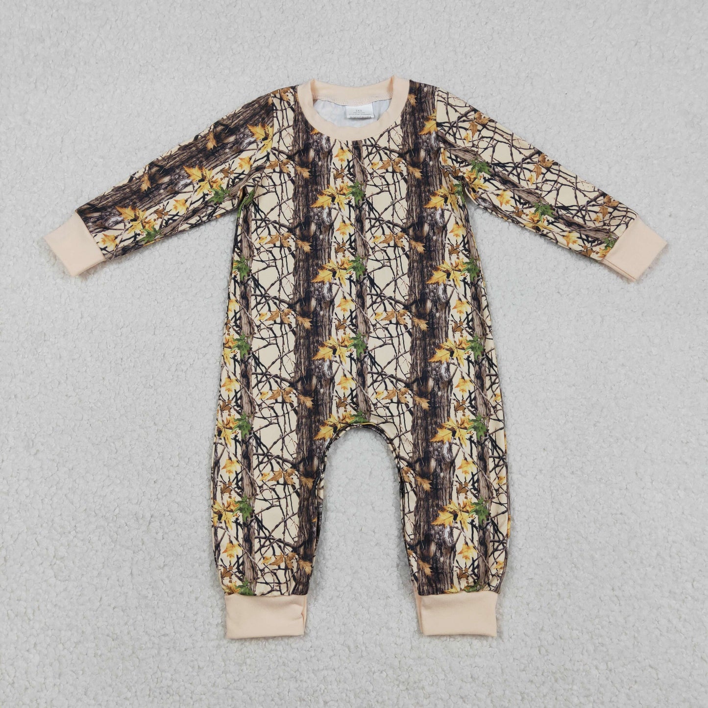 LR2864 Branch Leaf Long-Sleeved Boys Romper 202512 RTS