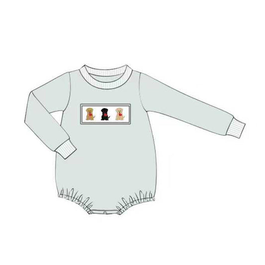 MOQ 5 PCS preorder LR2873 Valentines Day Love Puppy Long-Sleeved Girls Bubble Romper 202511