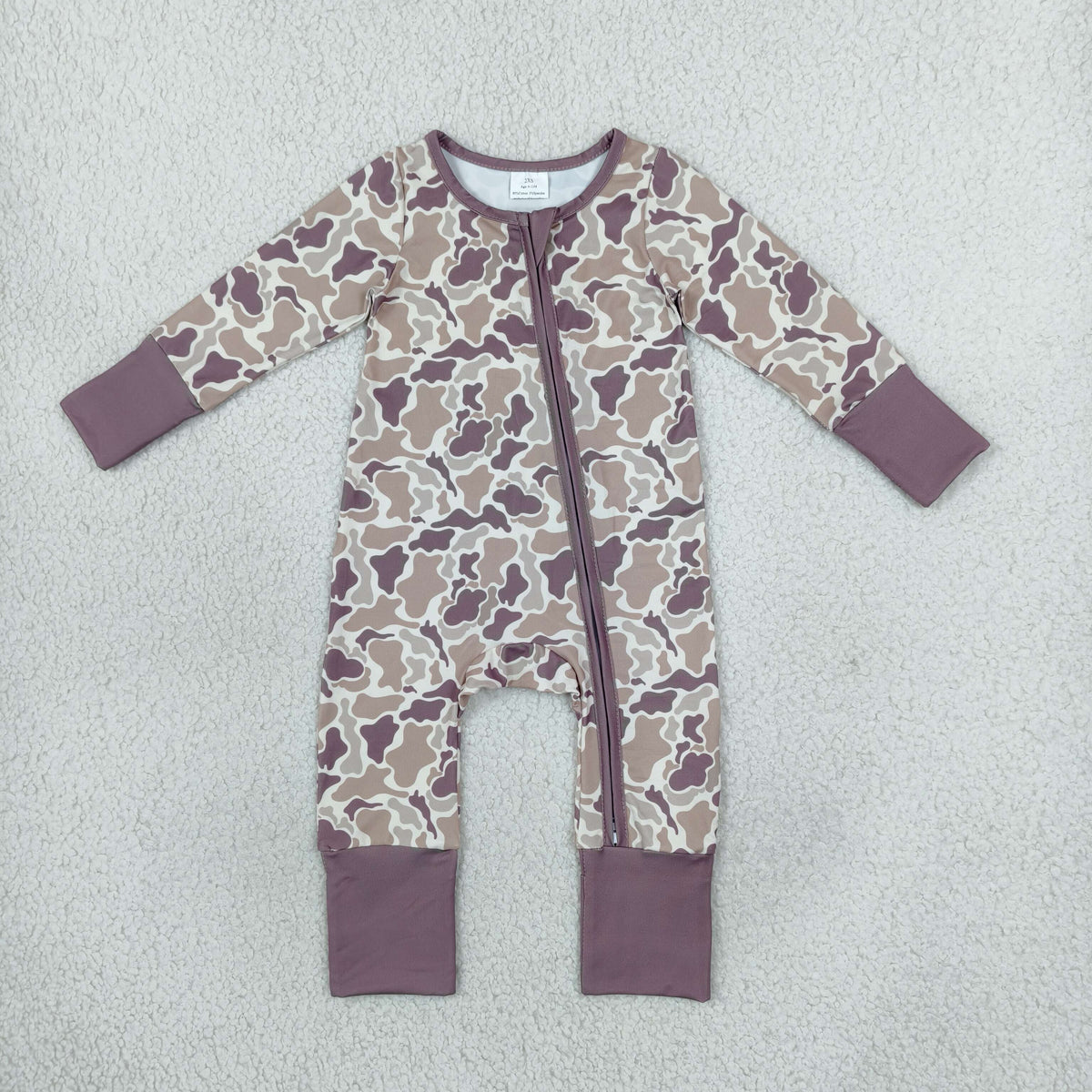 LR2948 Hunting Camo Baby Sleepers Romper