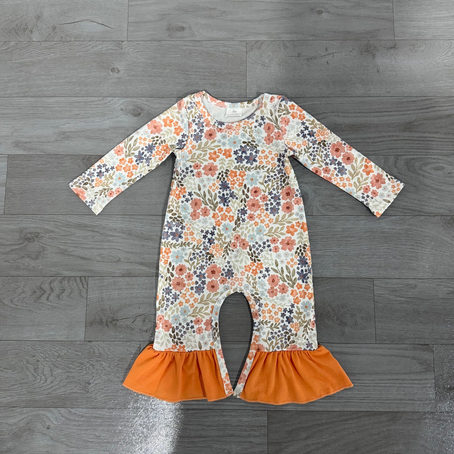 NO MOQ preorder LR3027 Flower Leaf Long Sleeve Girls Romper 202607