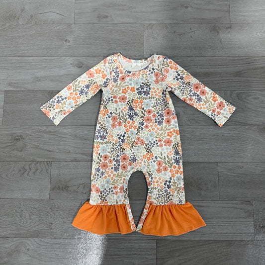 NO MOQ preorder LR3027 Flower Leaf Long Sleeve Girls Romper 202607