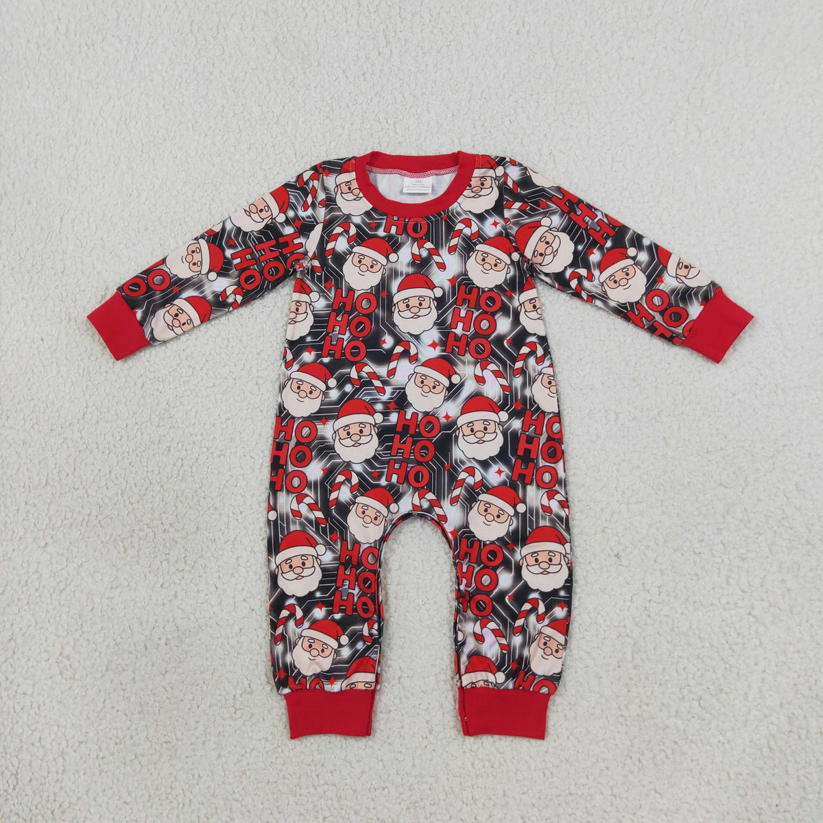 LR3162 Christmas Santa HOHOHO Baby Boys Romper