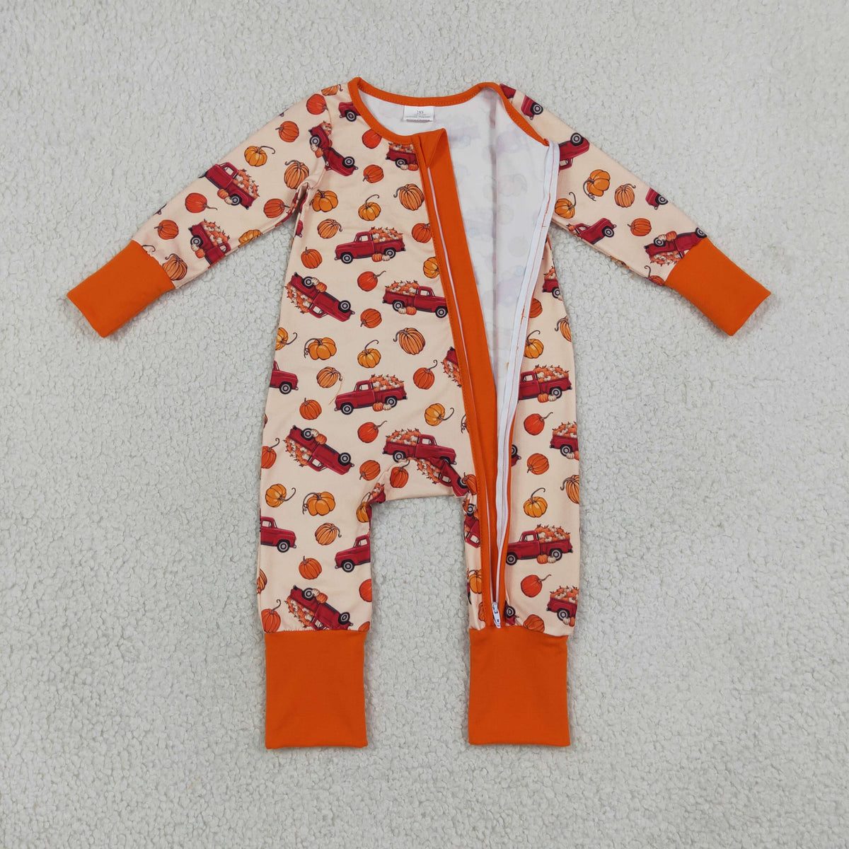 Fall Pumpkin Car Orange Kids Matching Clothes