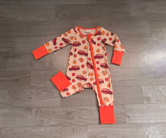no MOQ LR3234 pre-order baby boy clothes truck print toddler boy fall romper-real pic 2026.8.21