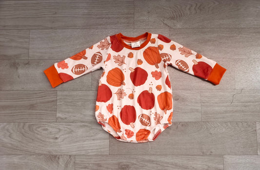 no MOQ LR3235 pre-order baby boy clothes pumpkin rugby toddler boy fall winter bubble-real 2026.8.21