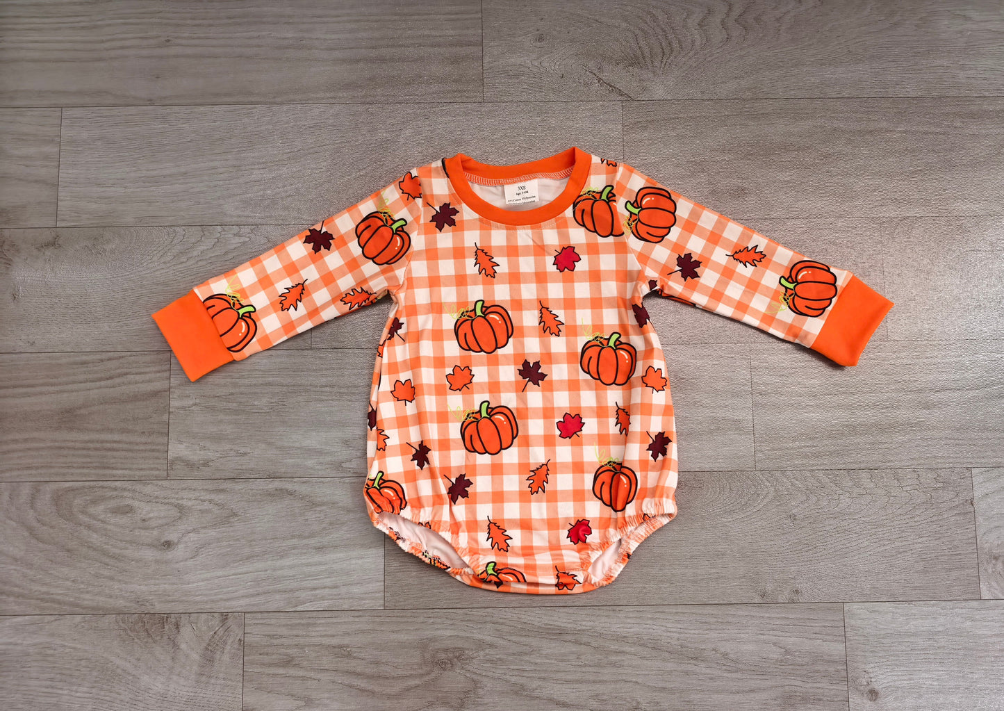 no MOQ LR3236 pre-order baby boy clothes pumpkin print toddler boy fall winter bubble-real 2026.8.21