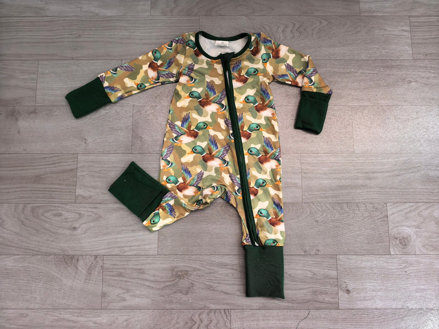 no MOQ LR3249 pre-order baby boy clothes mallard print toddler boy fall romper-real pic 2026.8.21