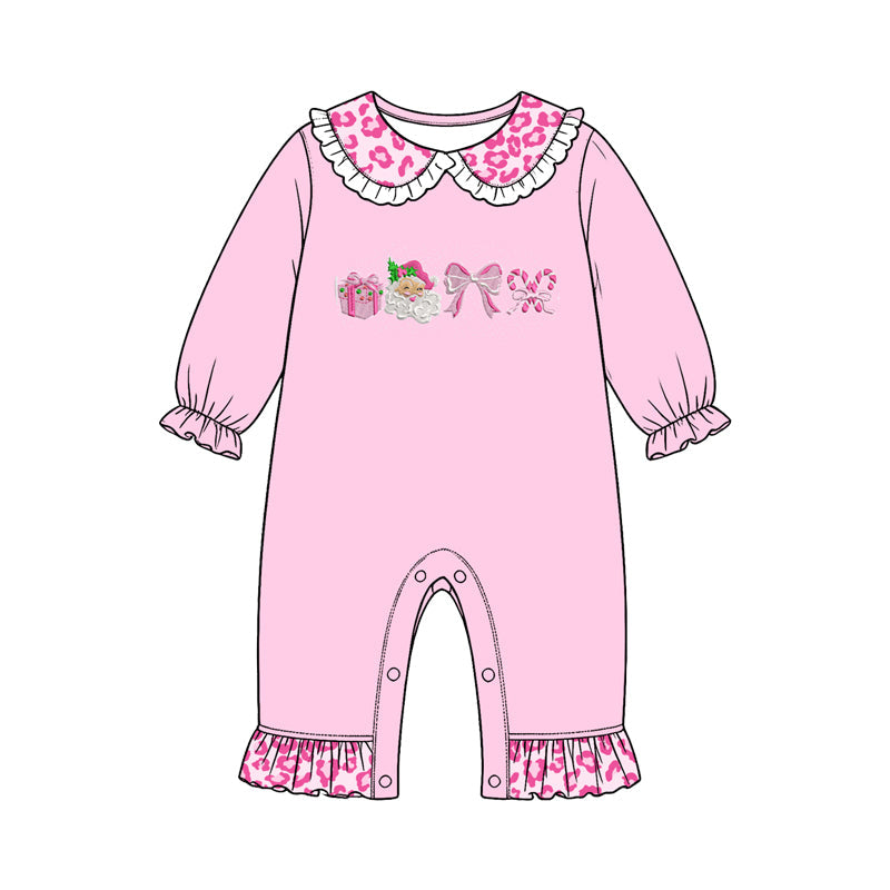 Preorder MOQ 5 pcs Each Style Christmas Santa Leopard Kids Matching Clothes