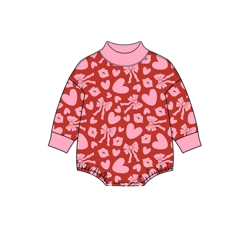 Preorder MOQ 5 pcs Each Style Valentine's Day Love Bows Mommy and Me Matching Clothes 202609