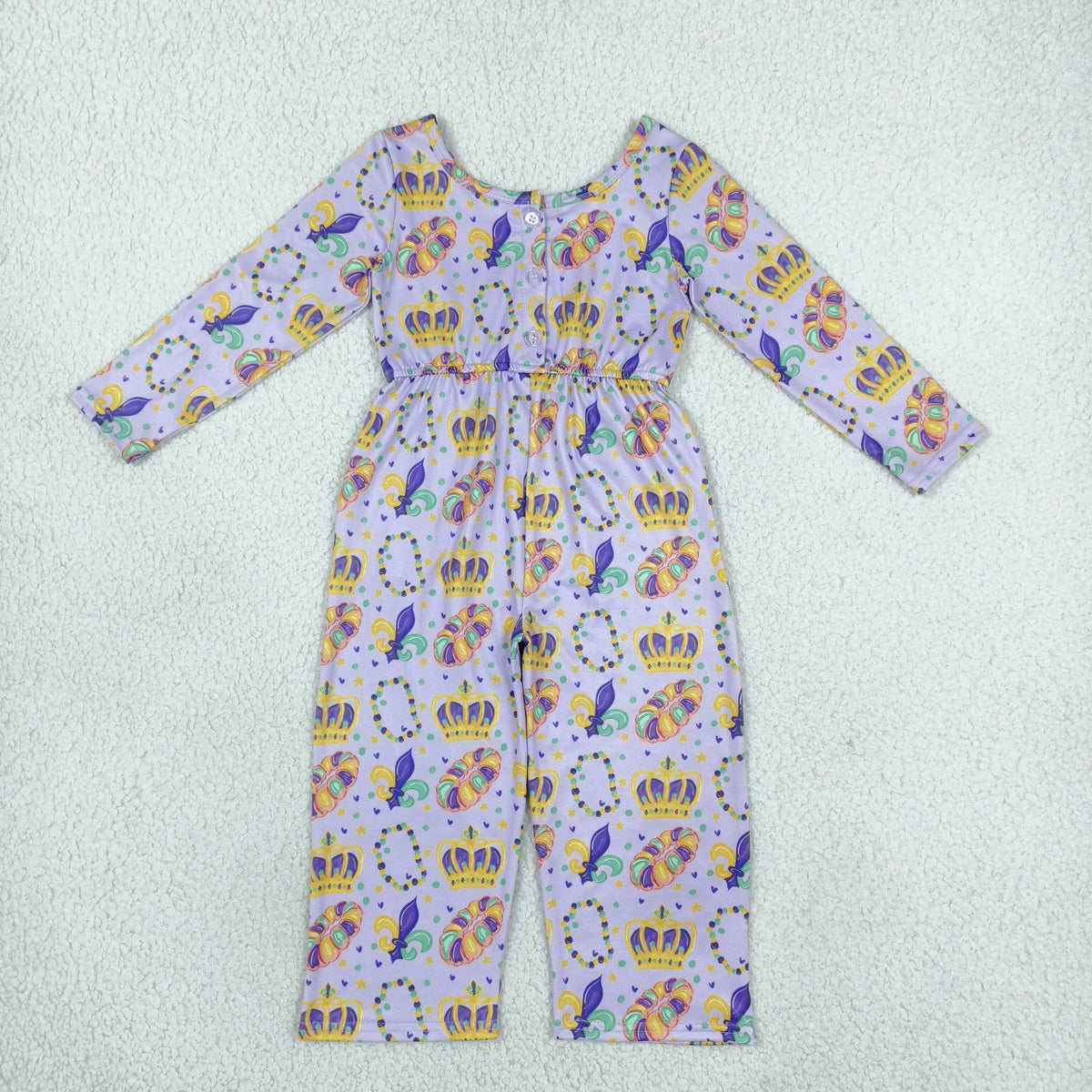 LR2828 Mardi Gras Dount Girl's Jumpsuit