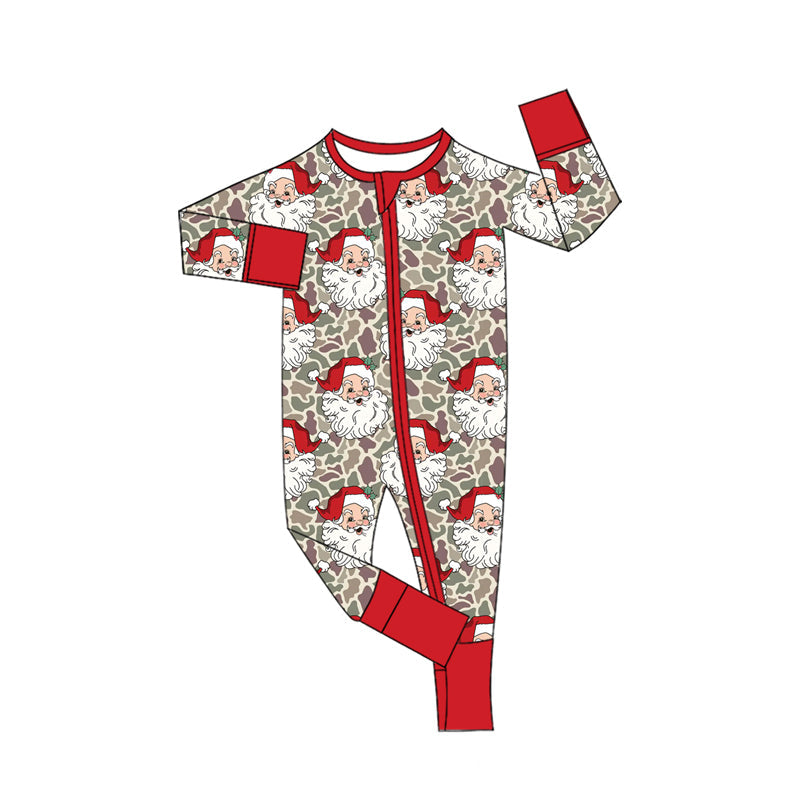 Preorder MOQ 5 pcs Each Style Christmas Santa Camo Kids Matching Clothes 202609