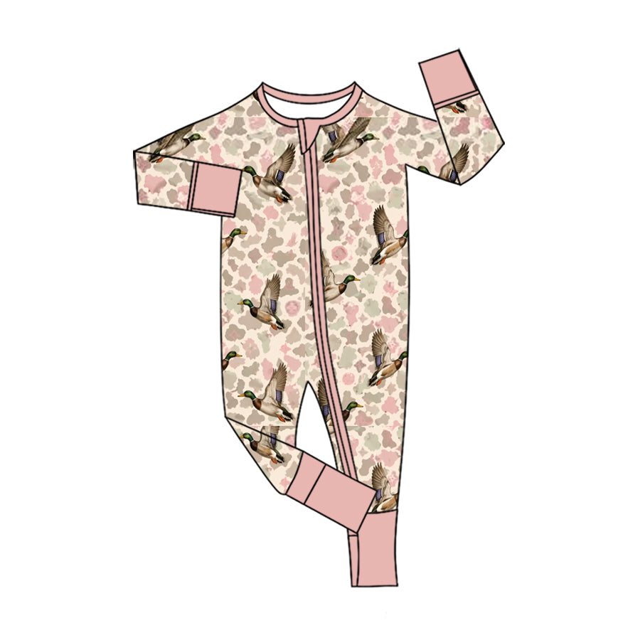 Preorder MOQ 5 pcs Each Style Mallard Ducks Camo Pink Kids Matching Clothes, Bags & Blanket