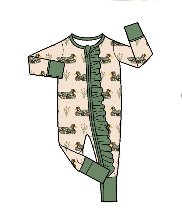 Preorder MOQ 5 pcs Each Style Mallard Ducks Camo Bows Kids Matching Clothes