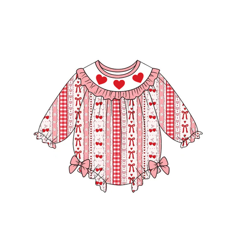 Preorder MOQ 5 pcs Each Style Cherry Love Red Plaid Kids Matching Clothes