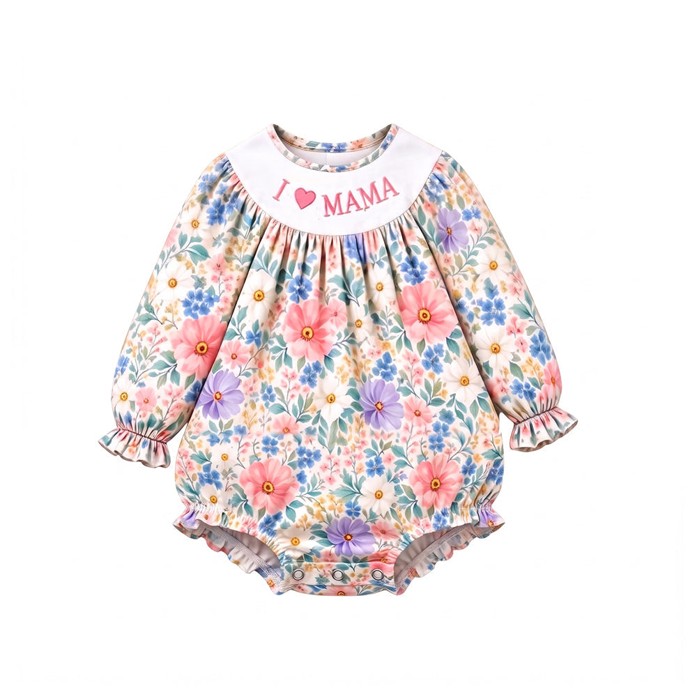 Preorder MOQ 5 pcs Each Style I Love MAMA Flower Kids Matching Clothes